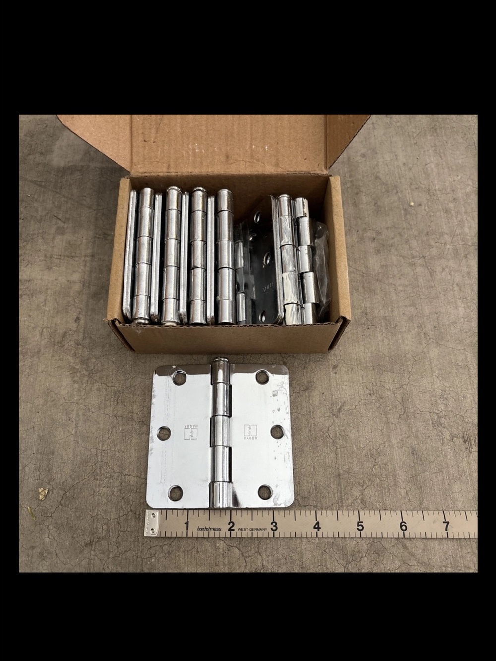 Hager|Door Hinges|Residential|3x3.5in|Heavy-duty stainless steel|Door|Lot 12